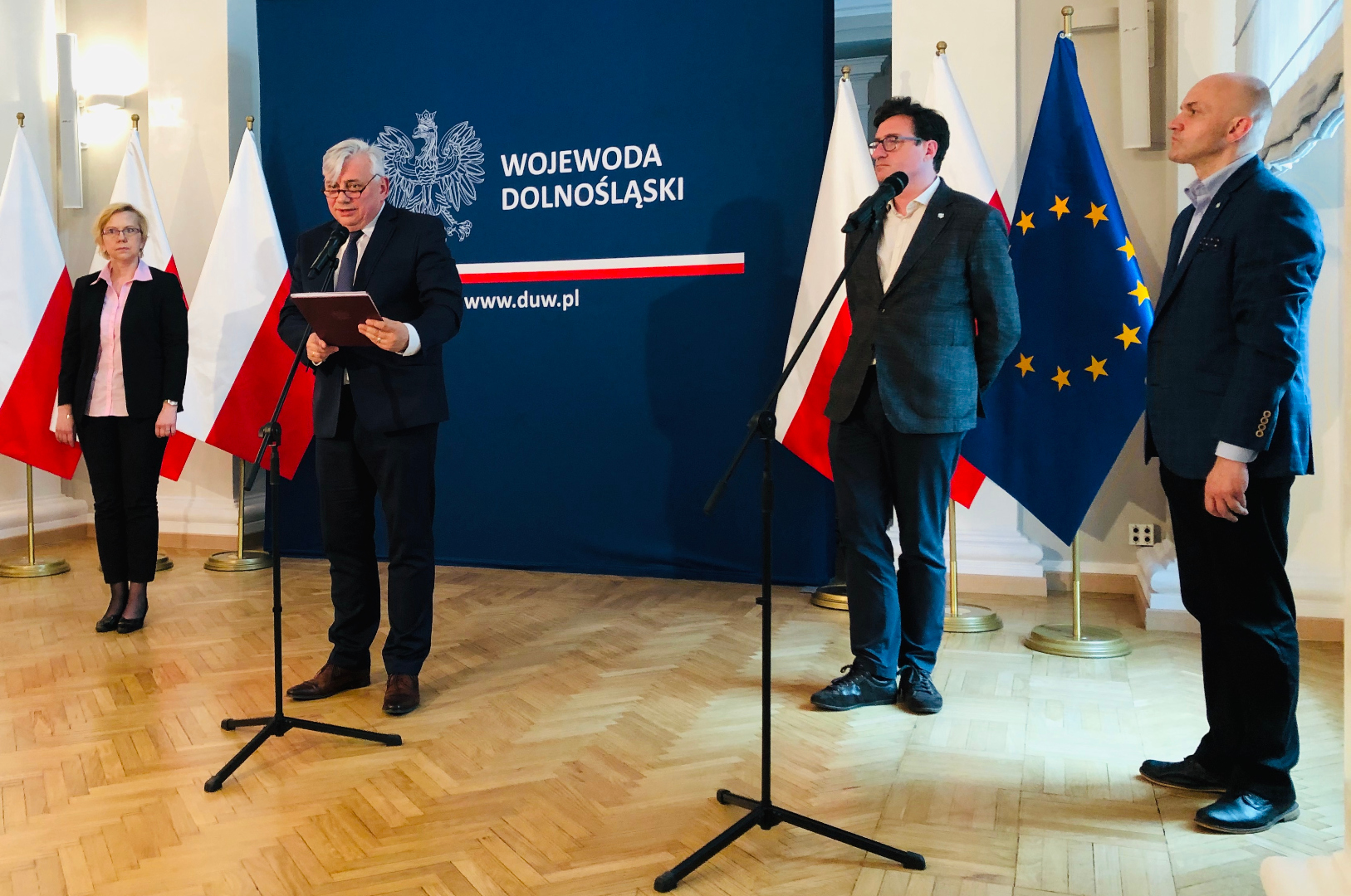 Na zdjęciu od lewej: Anna Moskwa, Bogusław Szpytma, Przemysław Daca i Sergiusz Kieruzel. Fot. Anna Tarka.